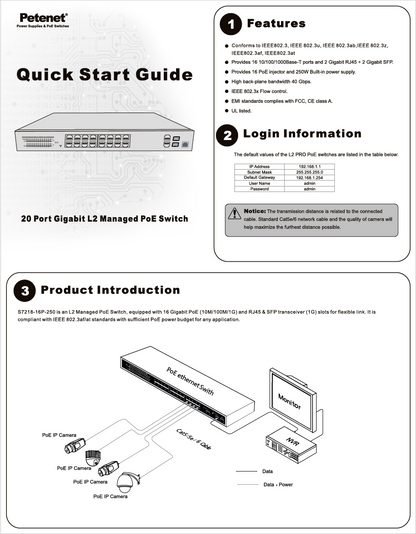 20-Port Gigabit L2 Managed PoE Switch