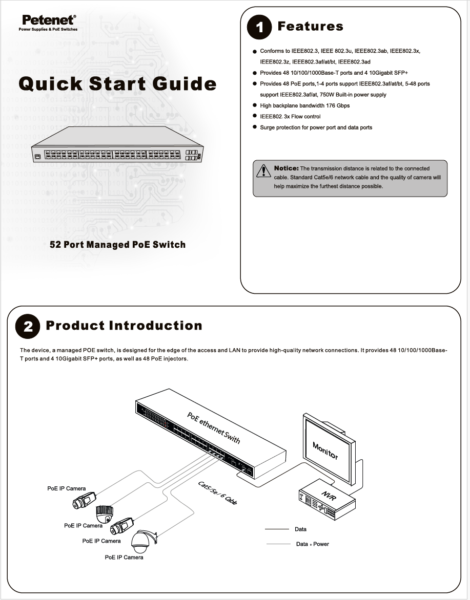 52-Port Gigabit/10Gigabit L3 Managed PoE Switch