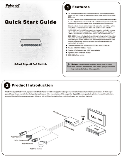 8-Port Gigabit PoE Switch