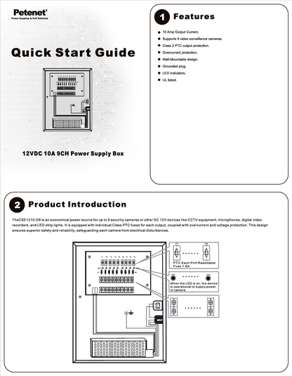 9-Ch 10A Power Supply Box