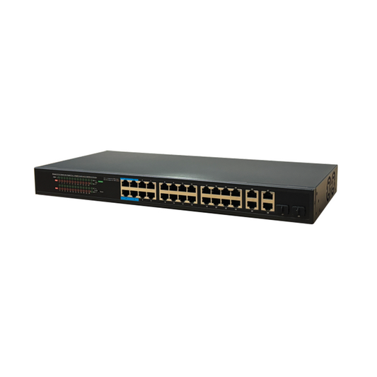 28-Port Gigabit Web-Managed PoE+ Switch