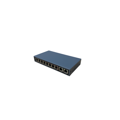 8-Port Fast Ethernet PoE+ Switch with 2 Gigabit RJ45 Uplink Ports