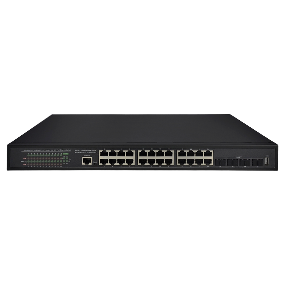 28-Port Gigabit/10Gigabit L3 Managed PoE Switch